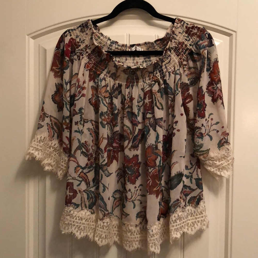 Floral off the shoulder top